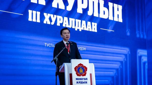 与党党首N. Uchral氏、首相候補に指名　党会議で99.7％の支持