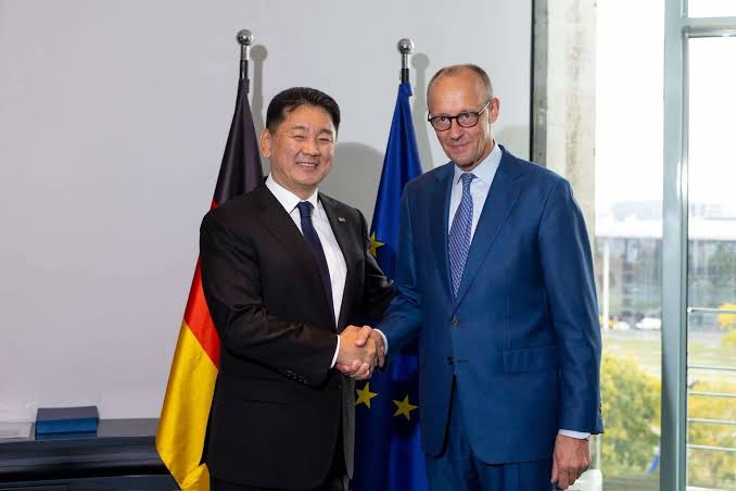 ドイツ首相がU.Khurelsukh大統領を表敬　大型投資と再生可能エネルギーで協議